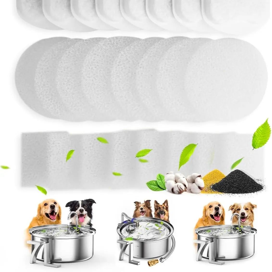 Oneisall Dog Water Fountain for Large Dogs with 3 Filters, 6L Stainless Steel Dog Fountain,Ultra 35Db Quiet,Wide Drink Area for Large Dogs Cats and Multi-Pet Home Drinking Water Bowl, Automatic Water Feeder, Stainless Steel Bowls, Automatic Water Bowl Su