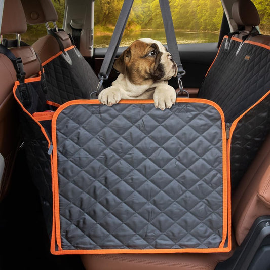 Dog Car Seat Covers 100% Waterproof, Dog Seat Cover with Side Flaps from Scratching, Pet Seat Cover for Back Seat of Car/Suv/Truck Machine Washable…